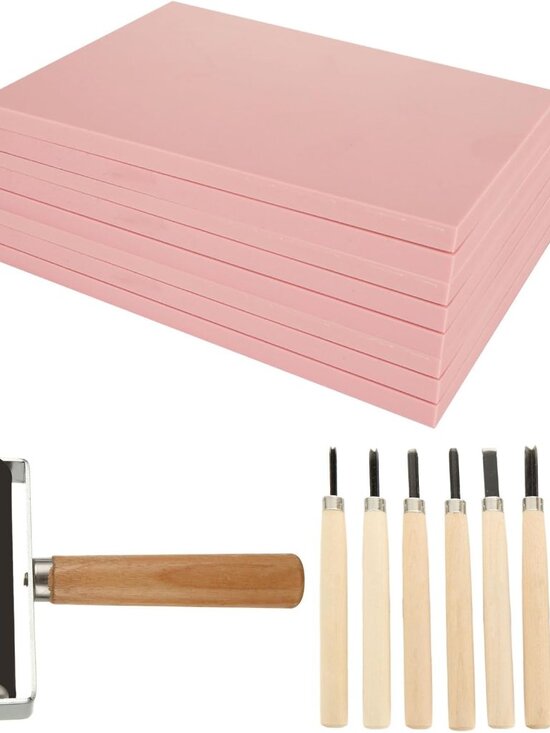 Other - 10 Pack Rubber Stamp Making Kit - Block Printing Kit，Linoleum Carving Tools with